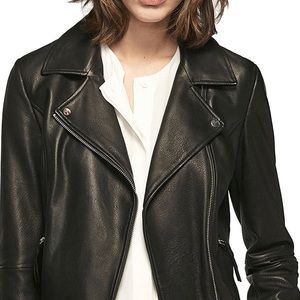 MASSIMO DUTTI Leather Biker Jacket